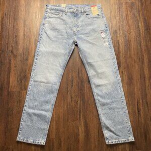 Levis 505 Jeans Mens 38x34 Blue Regular Fit Stretch Straight Leg Denim New Tags